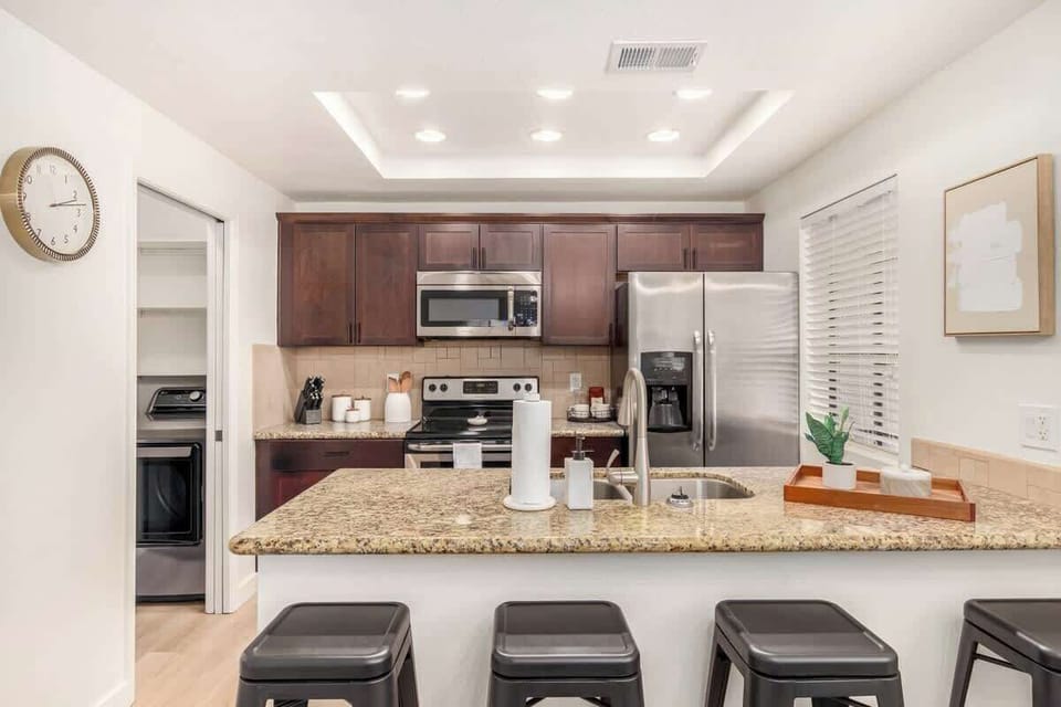 Kitchen with modern appliances, perfect for cooking your favorite meals.