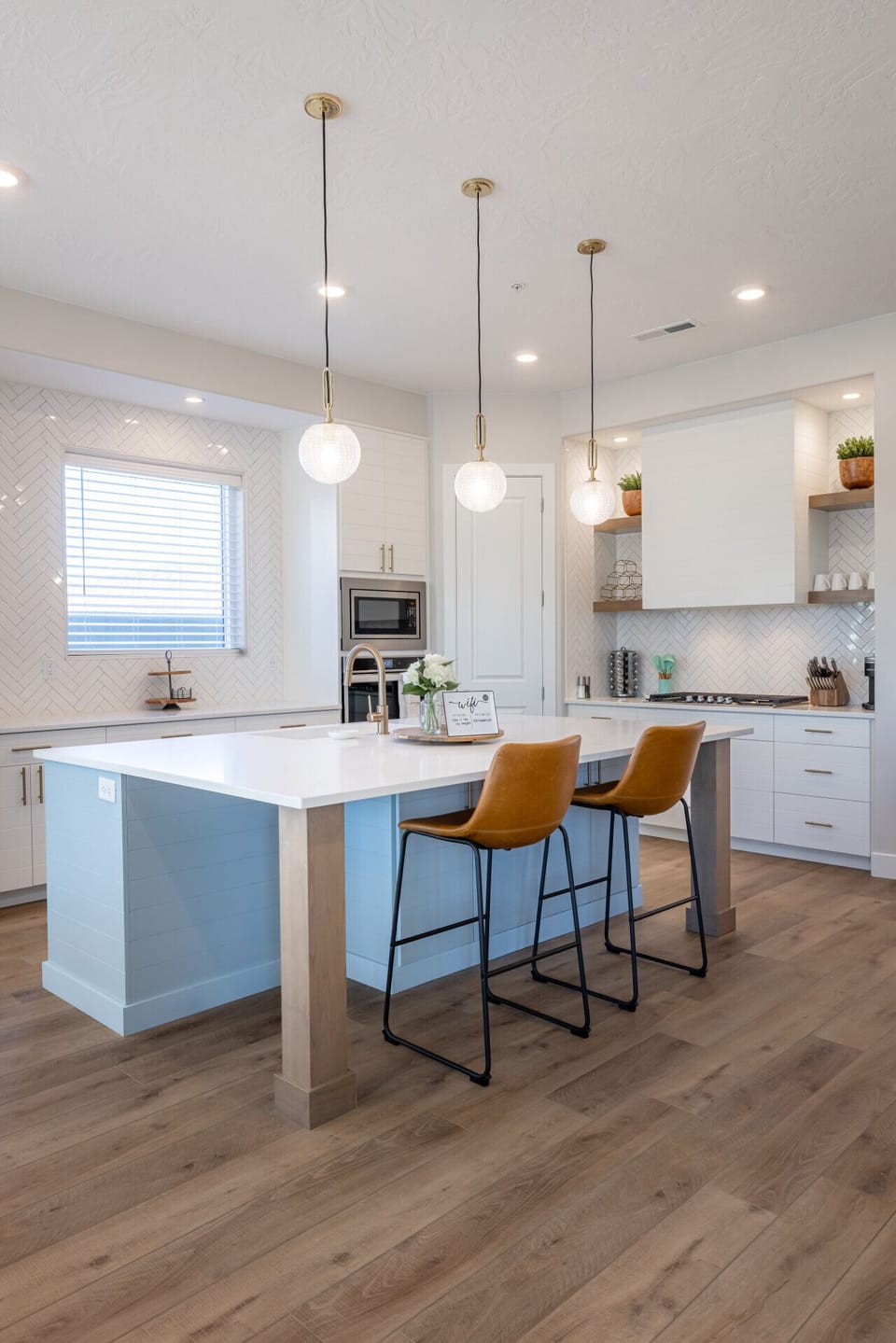 Fully Stocked Kitchen with Island