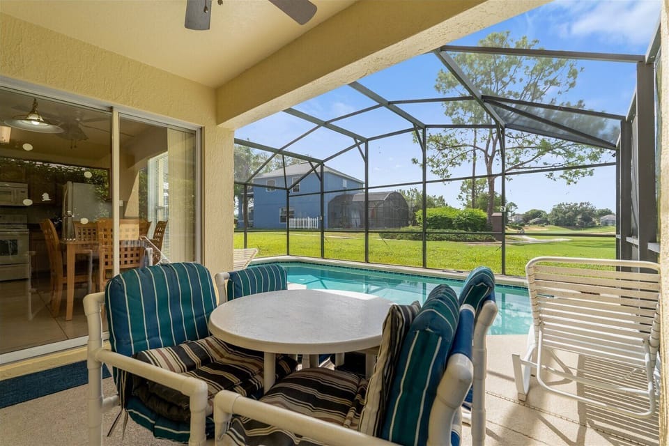 Pool Patio Sitting Area with Pool
