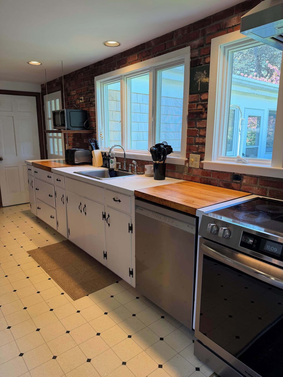Enjoy cooking in the spacious kitchen.