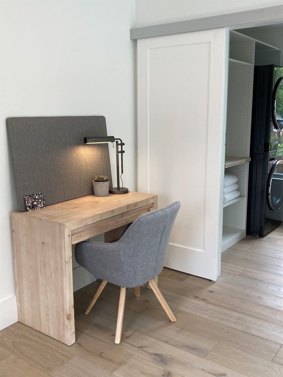 Work area with desk