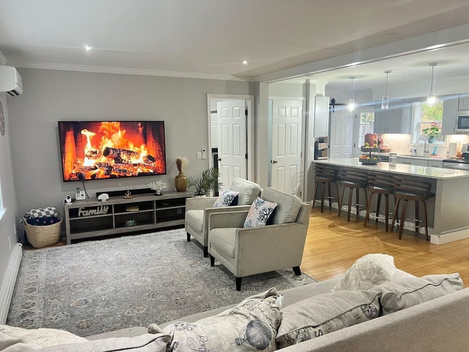 First level living room & kitchen