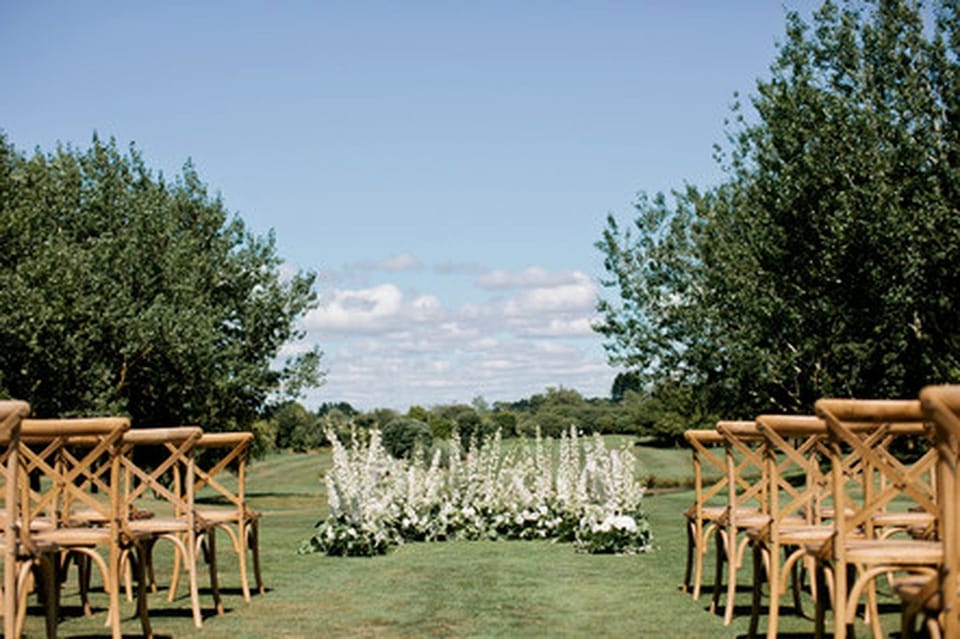 Outdoor banquet area