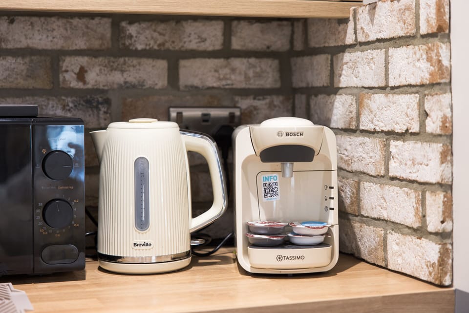 Tea, coffee, microwave available for your convenience.