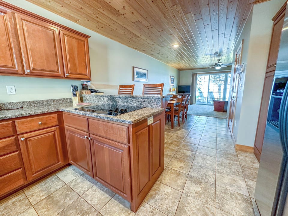 Enjoy the open layout and never miss a moment with friends and family.