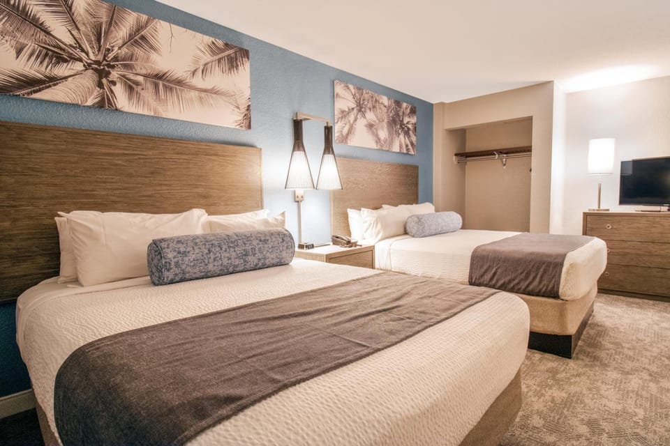 Settle into crisp linens and drift off in quiet comfort.