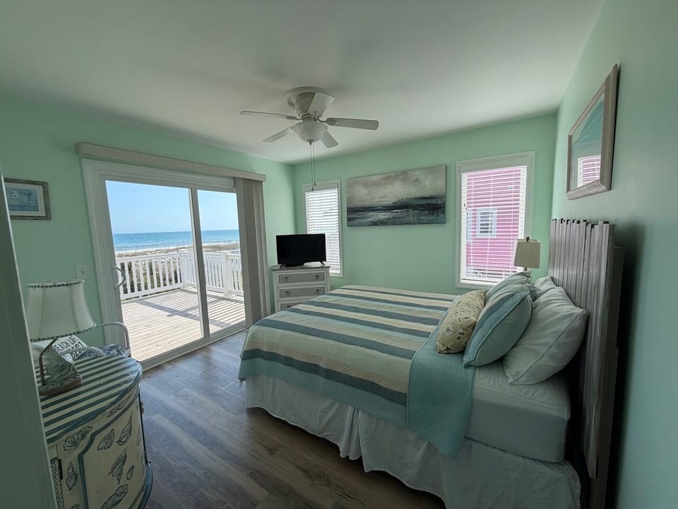 Wake up to stunning ocean views from your comfortable bed, with direct balcony access to enjoy morning coffee while watching waves.