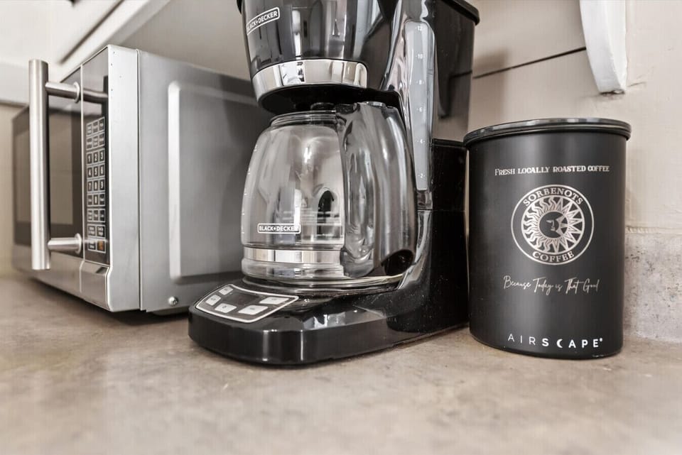 Complimentary locally roasted Sorbenots Coffee!
