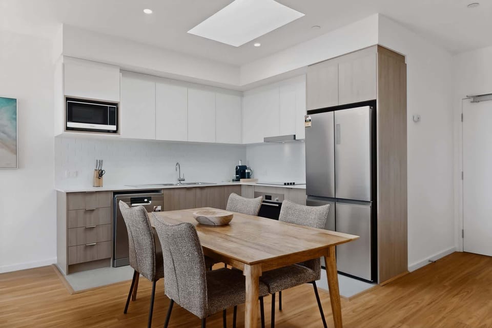 kitchen and dining area