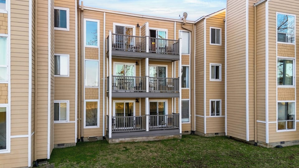 Multi-level residential building located right on the riverfront.