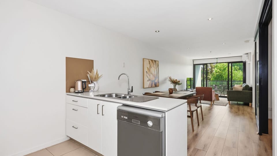 Kitchen and open plan living