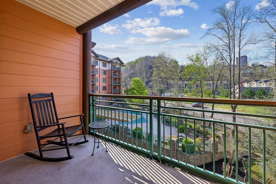 Rocking chairs on the balcony