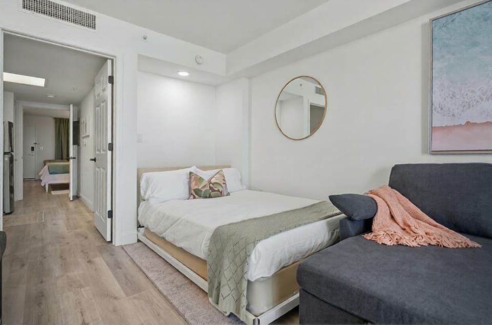 Relax on the cozy sleeper setup after a day at sea.