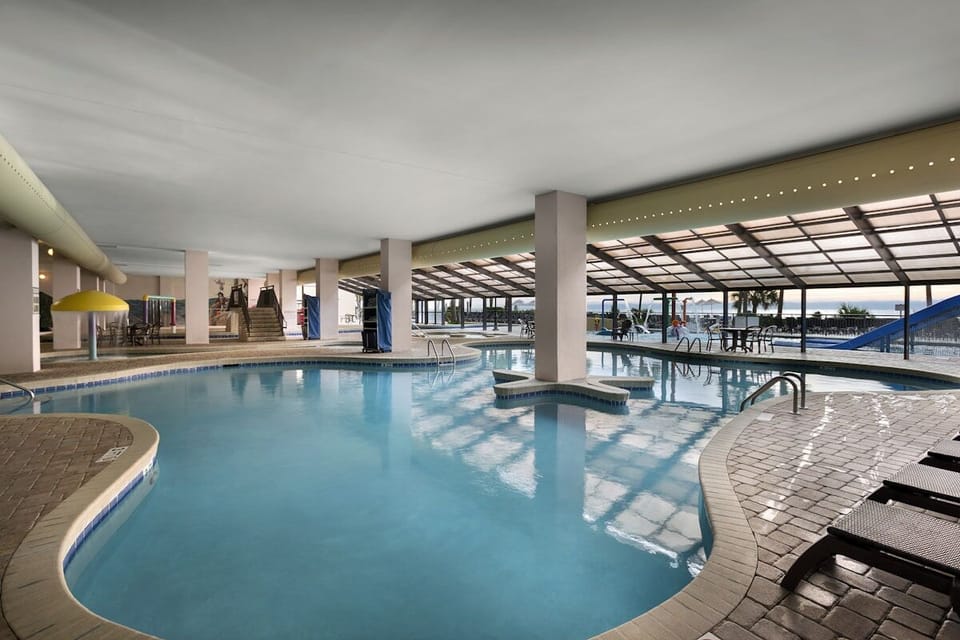 Dive into the spacious indoor pool for all-weather relaxation.