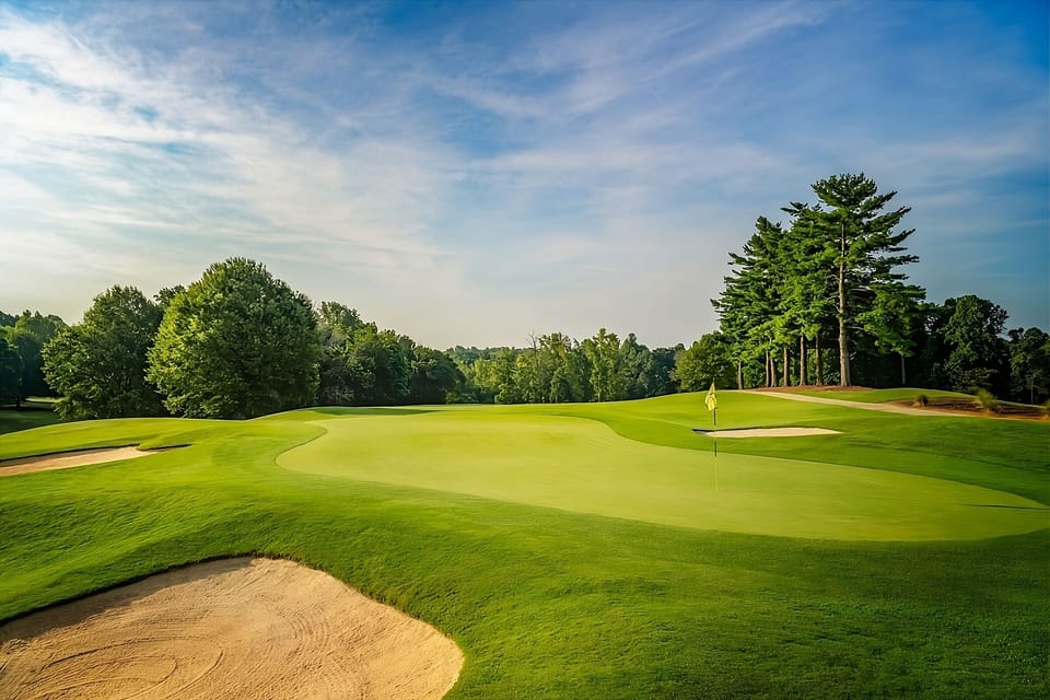 Explore nearby green fairways for an easy, sunny afternoon.