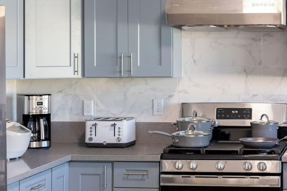 Including an oven, microwave, rice cooker, coffee station, toaster and more.