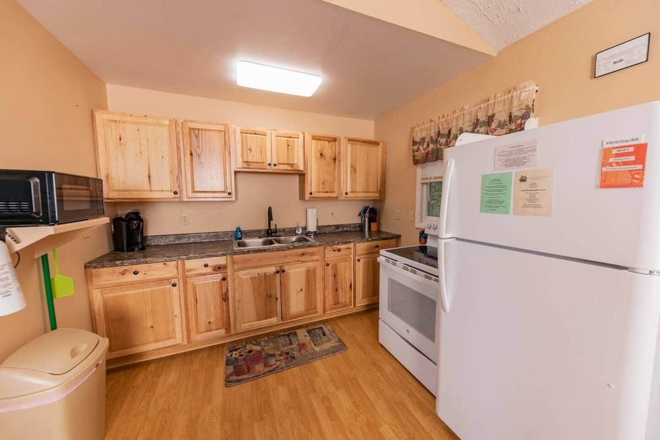 Fully equipped kitchen with everything needed to cook meals during your stay