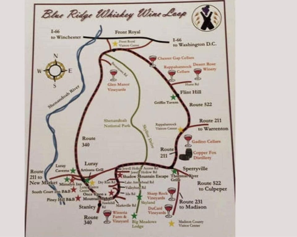 discover exceptional wineries, a whisky distillery, delightful dining, and more along the Blue Ridge Whisky Wine Loop 