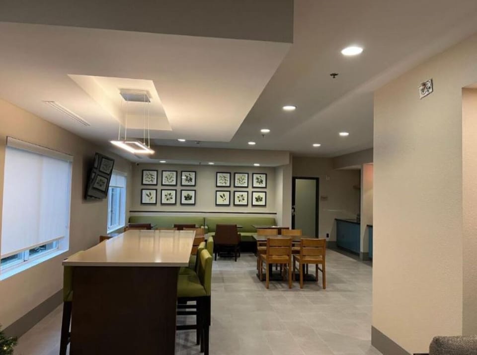 Wind down with late-night snacks in a relaxed communal lounge.