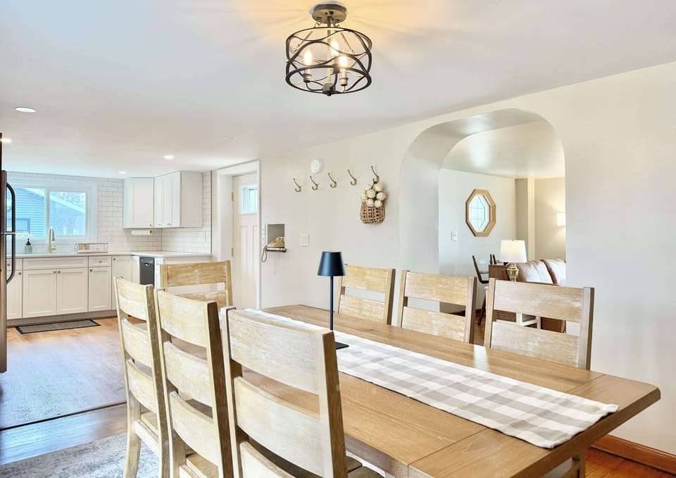 Spacious dining area for family meals and game-day planning
