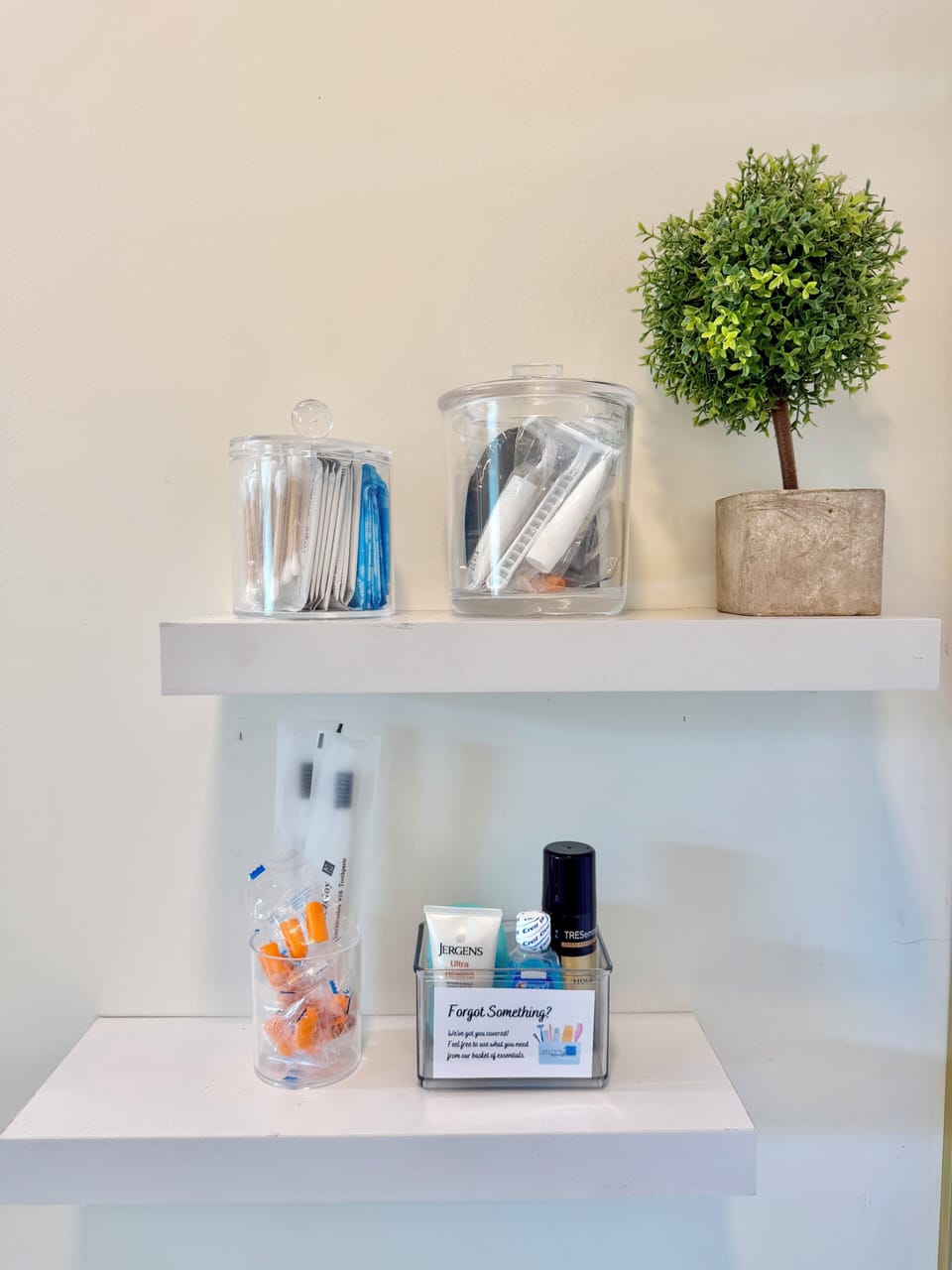 Bathroom essentials provided for your stay.