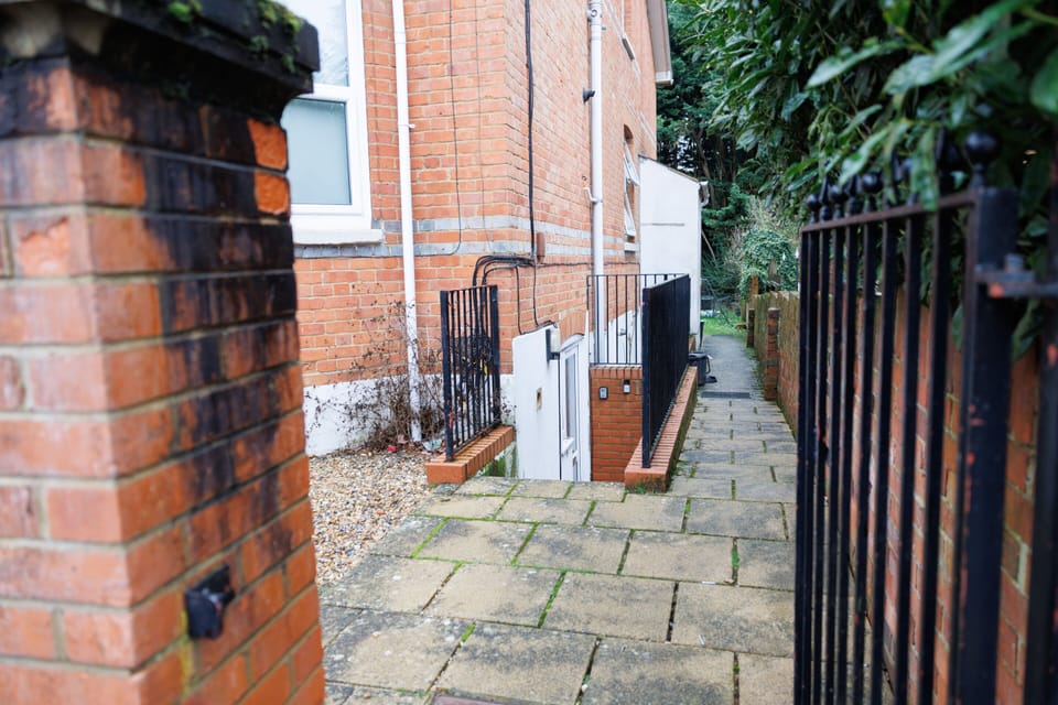 Gate leading to the flat entrance 