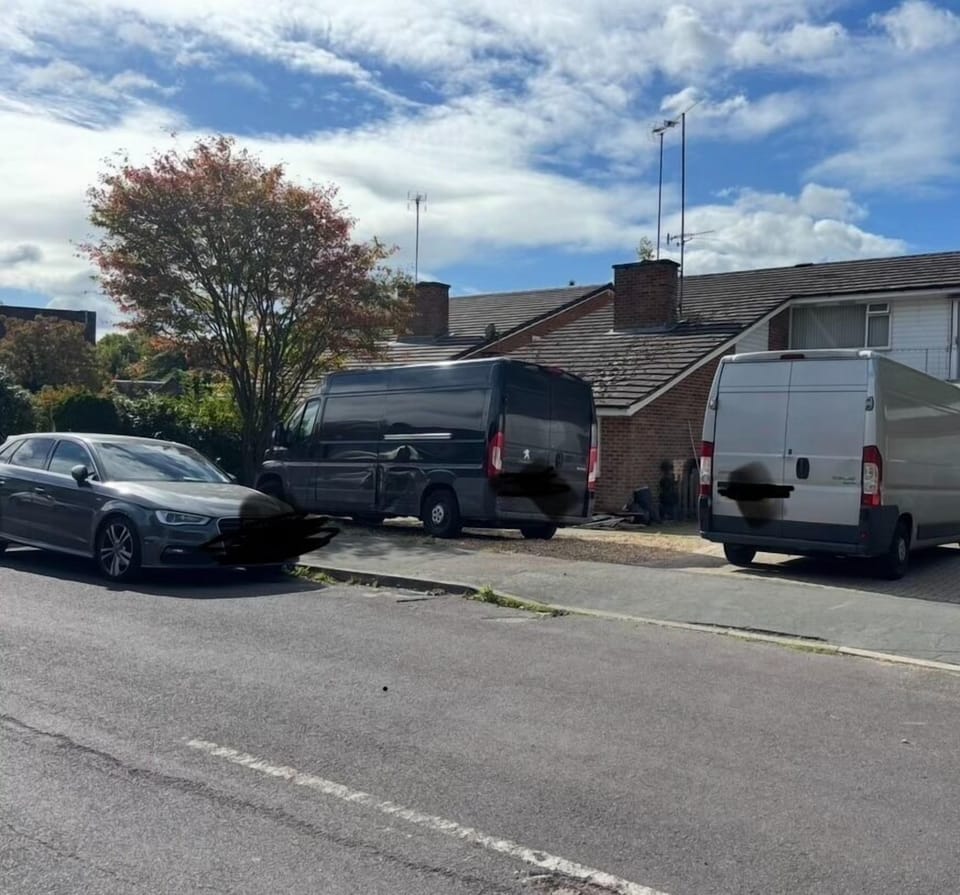 driveway can accommodate long wheelbase vans