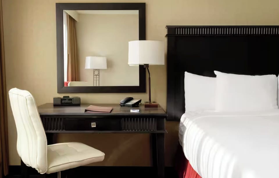 Settle in at the desk for focused work and easy planning.