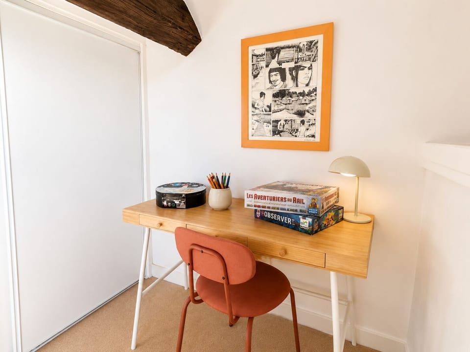 Workspace and play area for children.