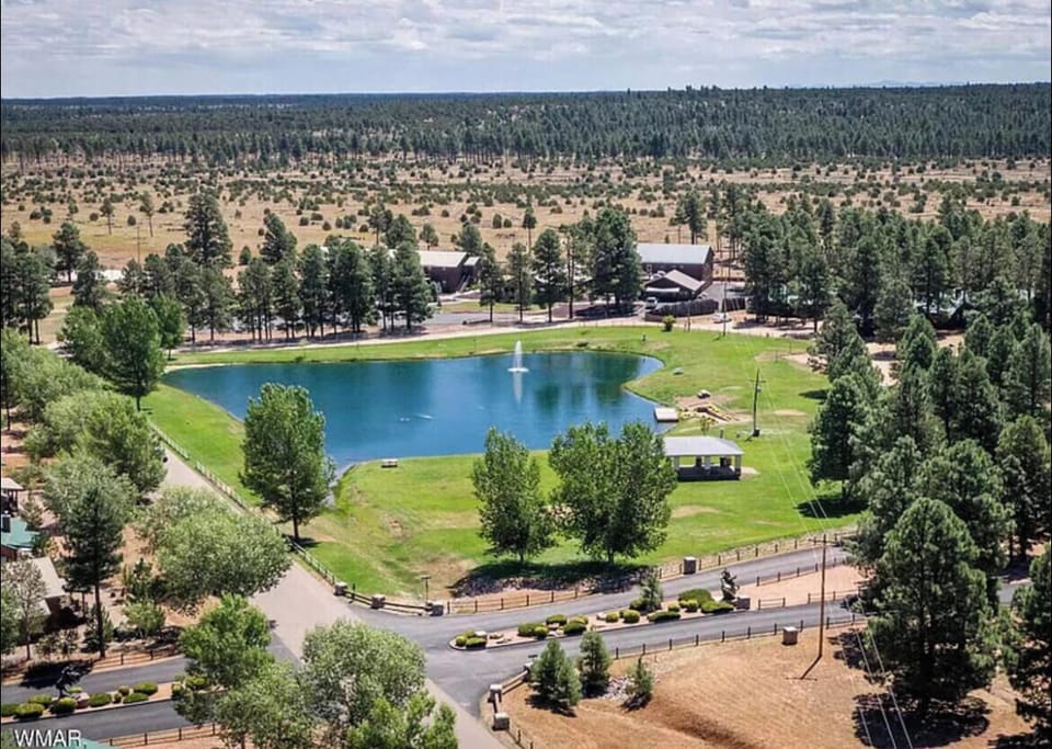 Bison Ranch community fishing pond. 