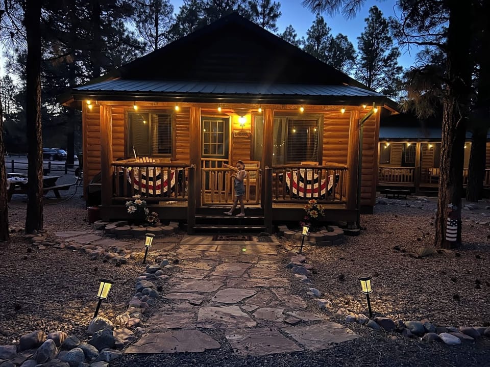 Summer evening at the cabin. 