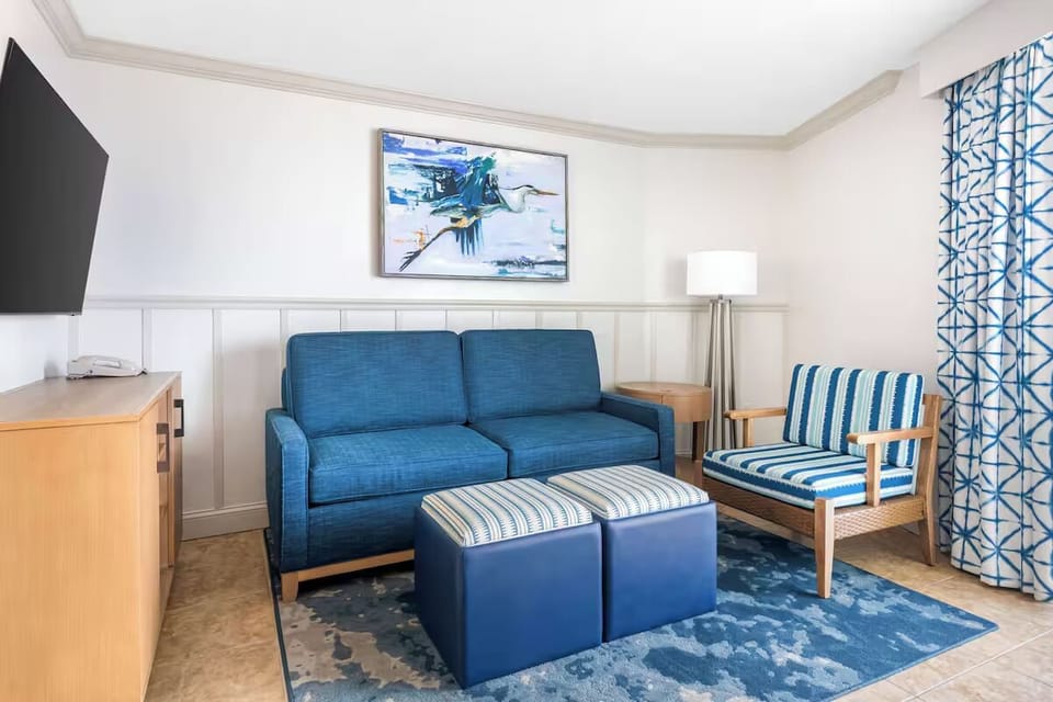 Relax on the plush sofa after a sun-soaked day.