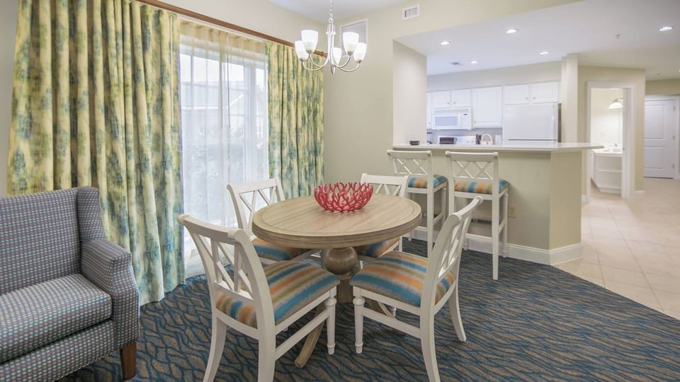 Enjoy easy entertaining with dining right beside the kitchen.