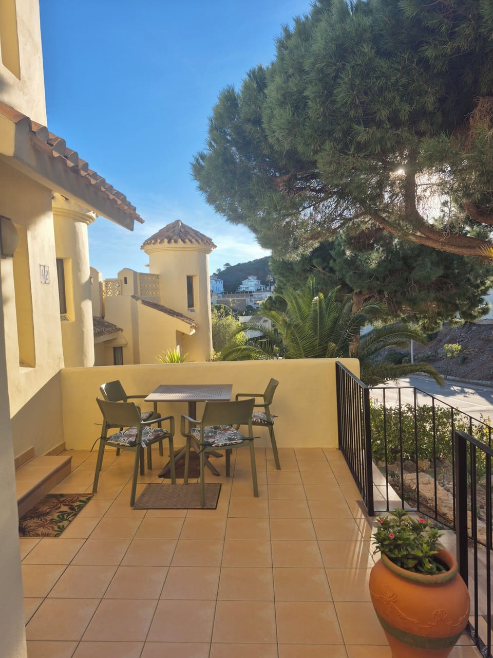Sunny front terrace