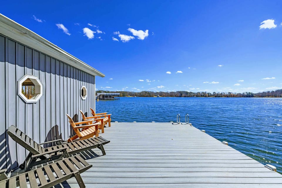 Dock Seating - Adirondack and lounge chairs offer the perfect spot to relax while the kids swim or kayak nearby.