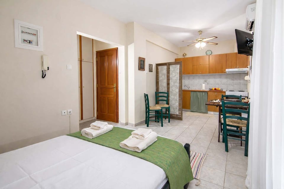 Comfortable sleeping area with simple furnishings, and a clean layout. The space is designed for relaxation, offering a peaceful atmosphere with functional design and thoughtful details