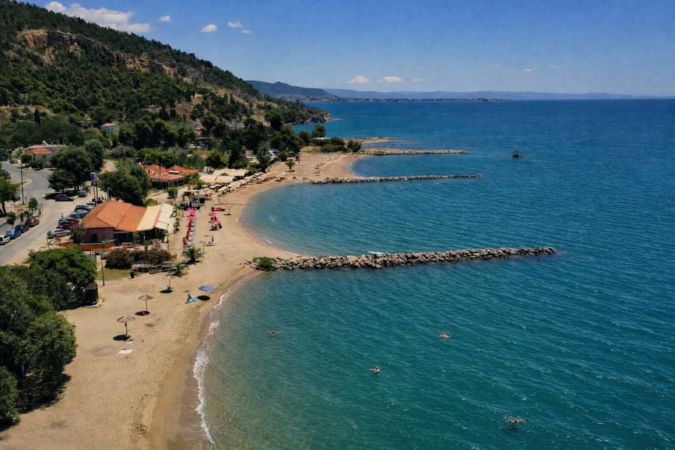Anavros Beach just 8km away offering clear waters and scenic surroundings, ideal for swimming, relaxation, and seaside enjoyment