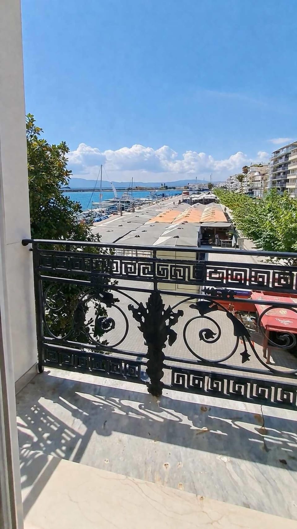 Private Balcony with City and Partial Sea View