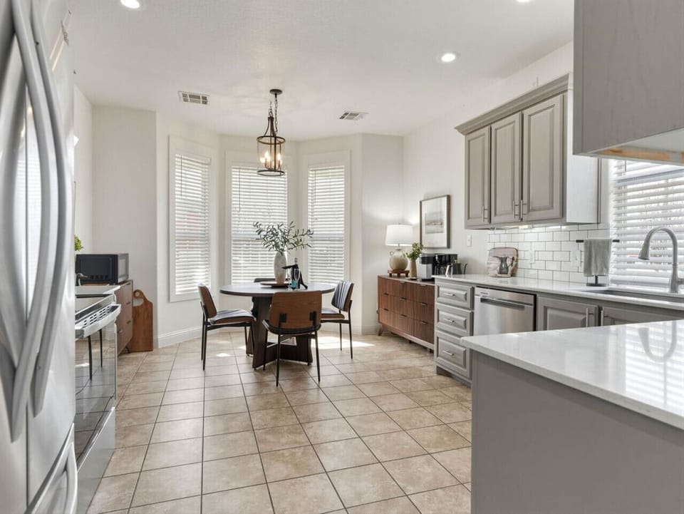 Open kitchen layout with plenty of space to cook and gather