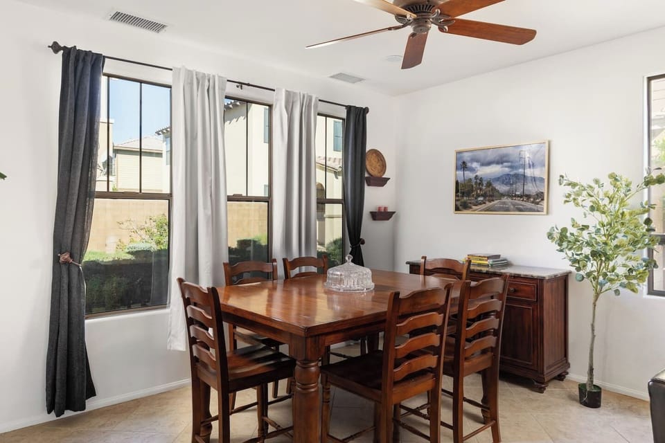 Functional yet inviting, creating a warm space to enjoy meals together.