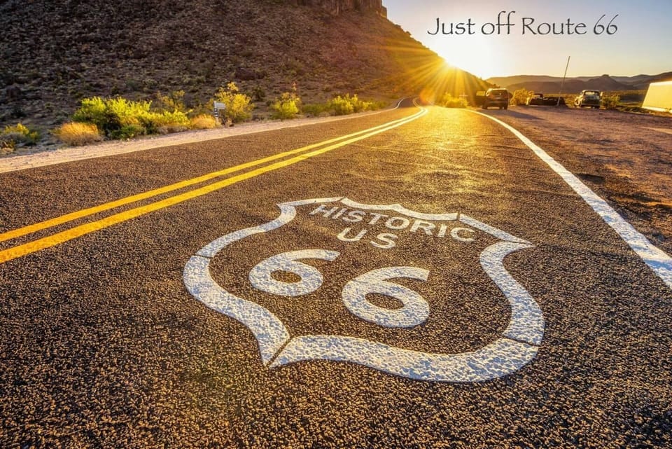 We're just 10 miles (12 minutes) from iconic Route 66, and we have spot for your RV and a washer and dryer for your clothes! Dogs welcome.