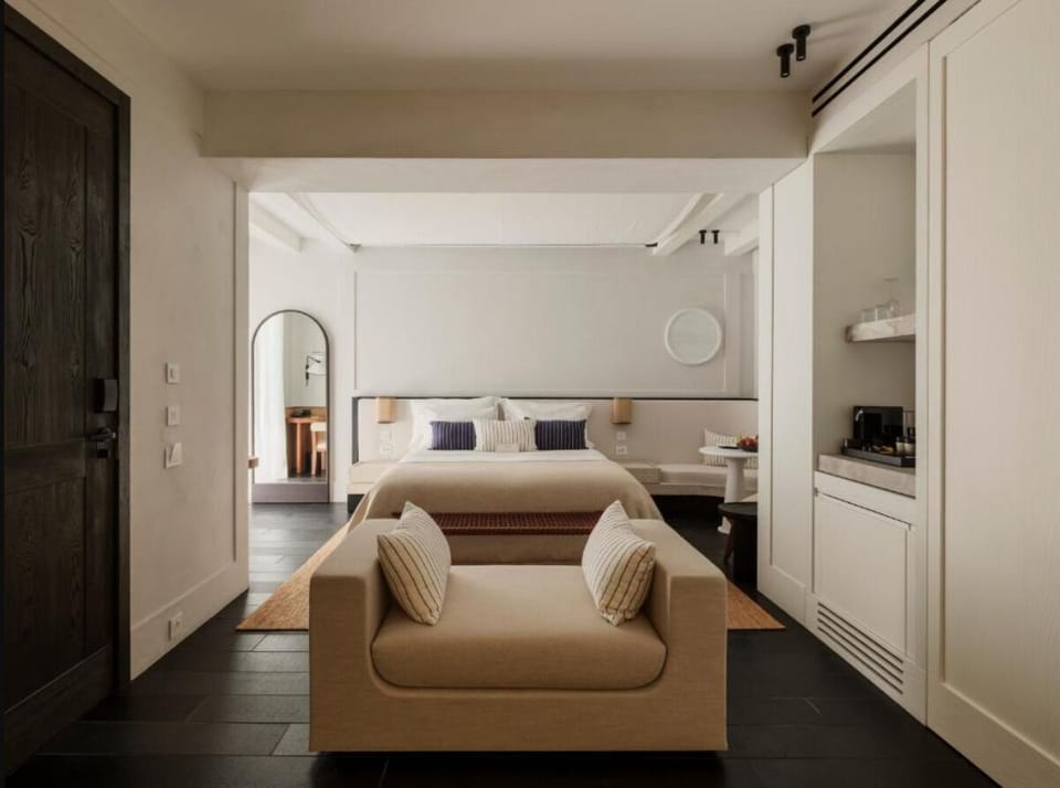 Spread out in an airy studio with thoughtful in-room conveniences.