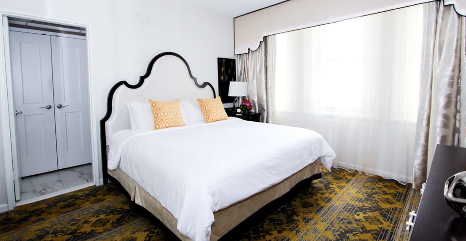 Wake up to soft daylight spilling across the serene room.
