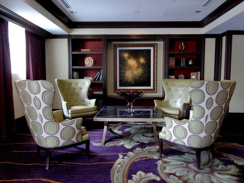 Settle into intimate seating surrounded by artful, cozy décor.