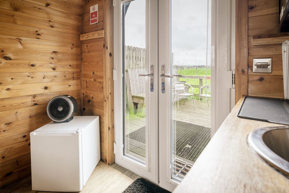 Heater and small fridge freezer provided