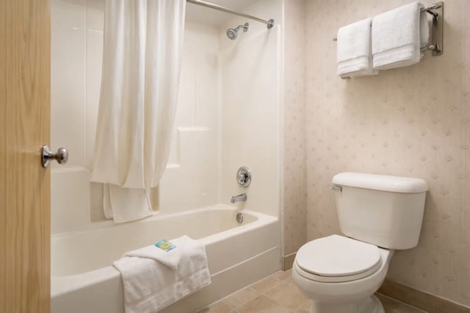 Enjoy a soothing shower or bath with clean, simple finishes.