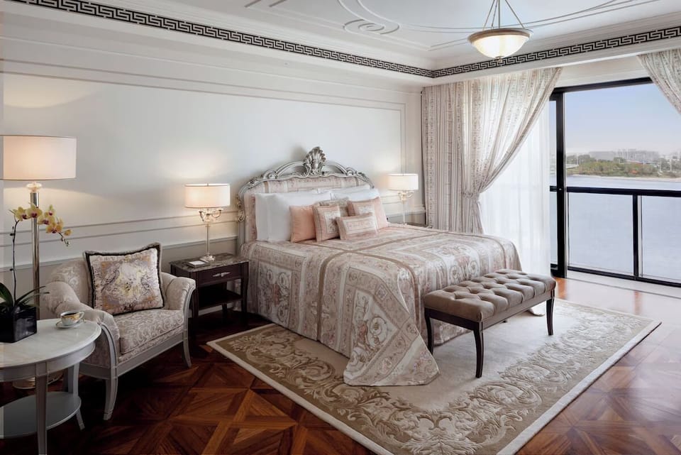 Unwind in a serene suite with sweeping waterfront views.