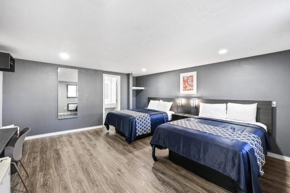 Spread out comfortably with two beds and plenty of floor space.