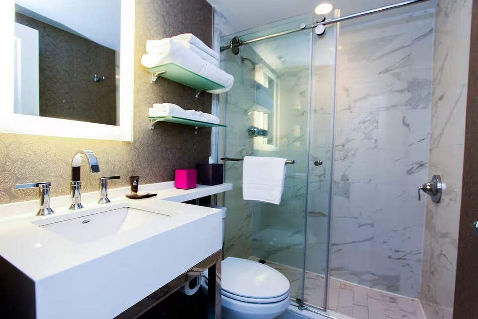 Start the day in a sparkling shower with fresh towels.