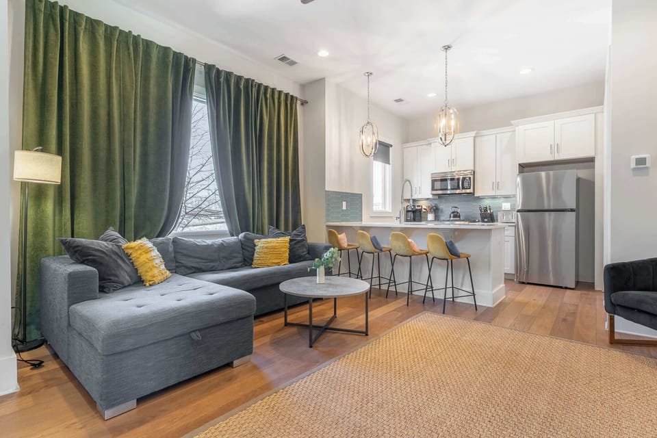 Bright and inviting living room on the main level